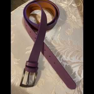 Purple leather belt